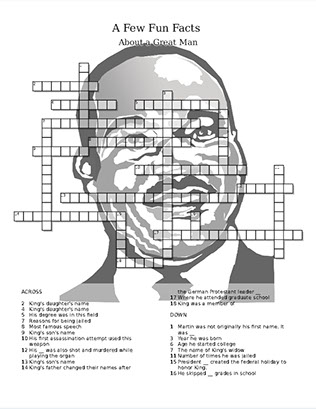 Martin Luther King crossword puzzle