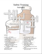 Safety training crossword puzzle